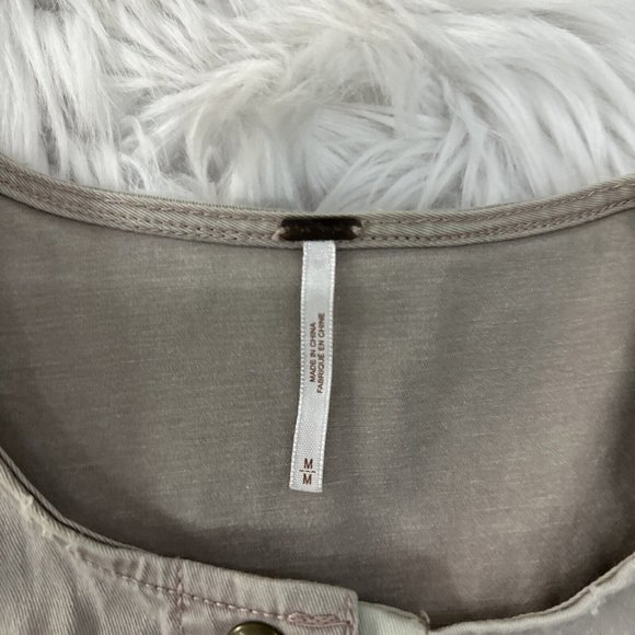 Free People womens button up light weight jacket size M cotton - Picture 6 of 14